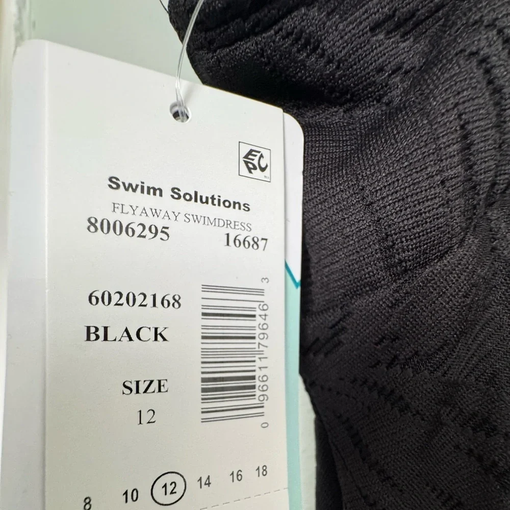NWT Swim Solutions Women's‎ Tummy-Control Swim Dress Created for Macy's Size 12 - Picture 10 of 12